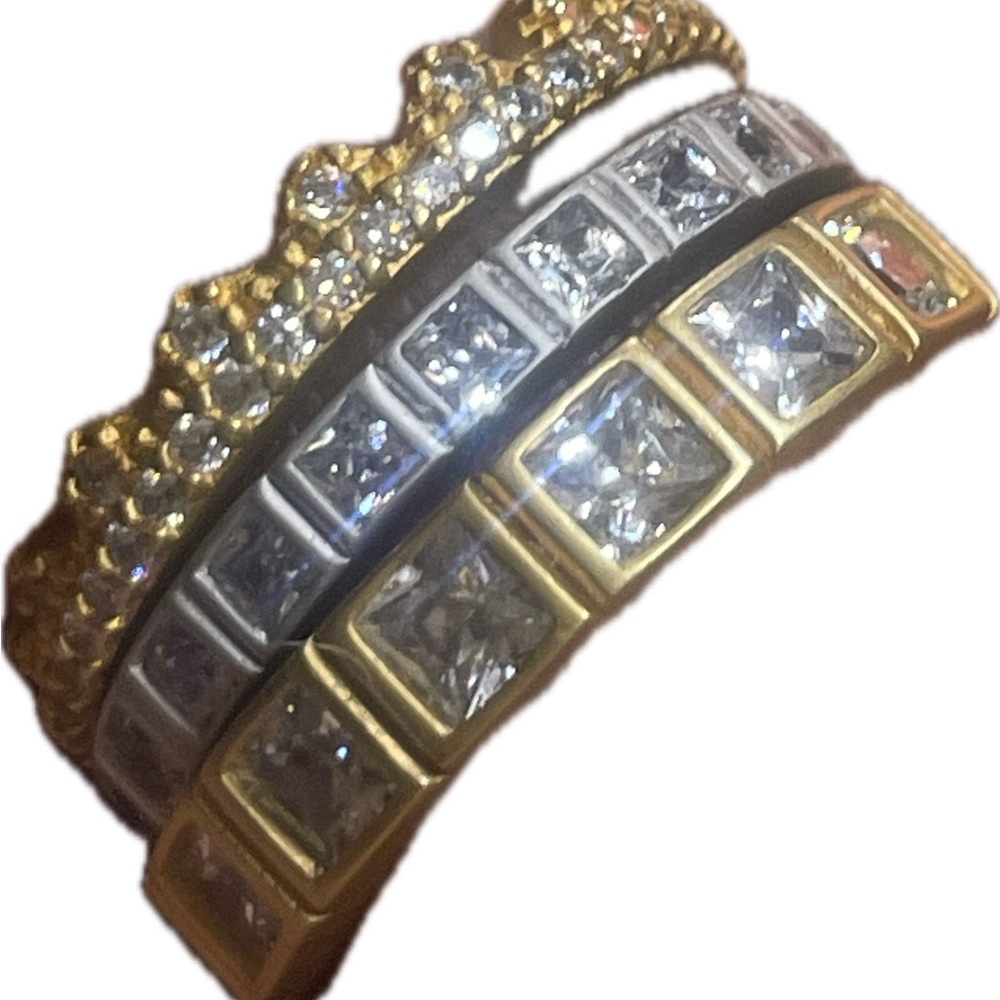 Stackable Frieda Rothman Sterling Silver Core14k … - image 5